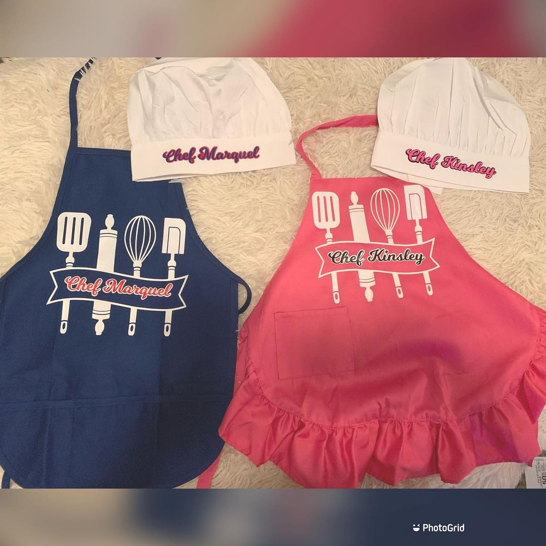 Children's Apron and Chef Hat Set
