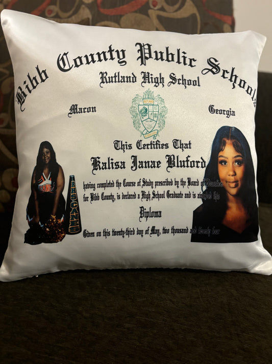 Personalized Diploma Pillow