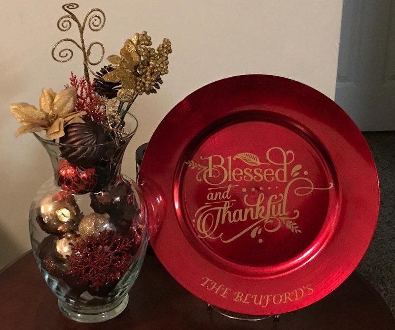 Personalized and Holiday Charger plates