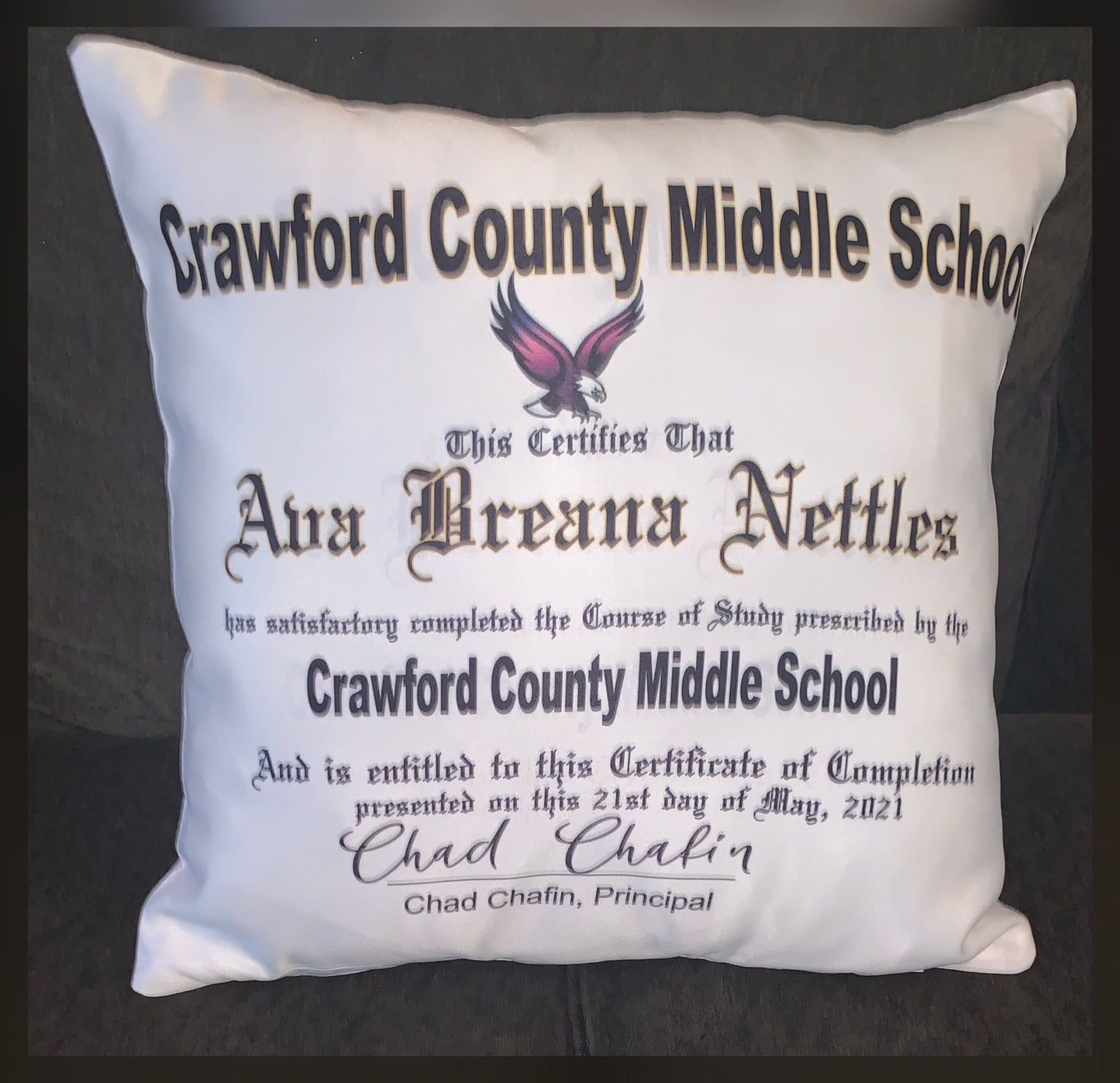 Personalized Diploma Pillow