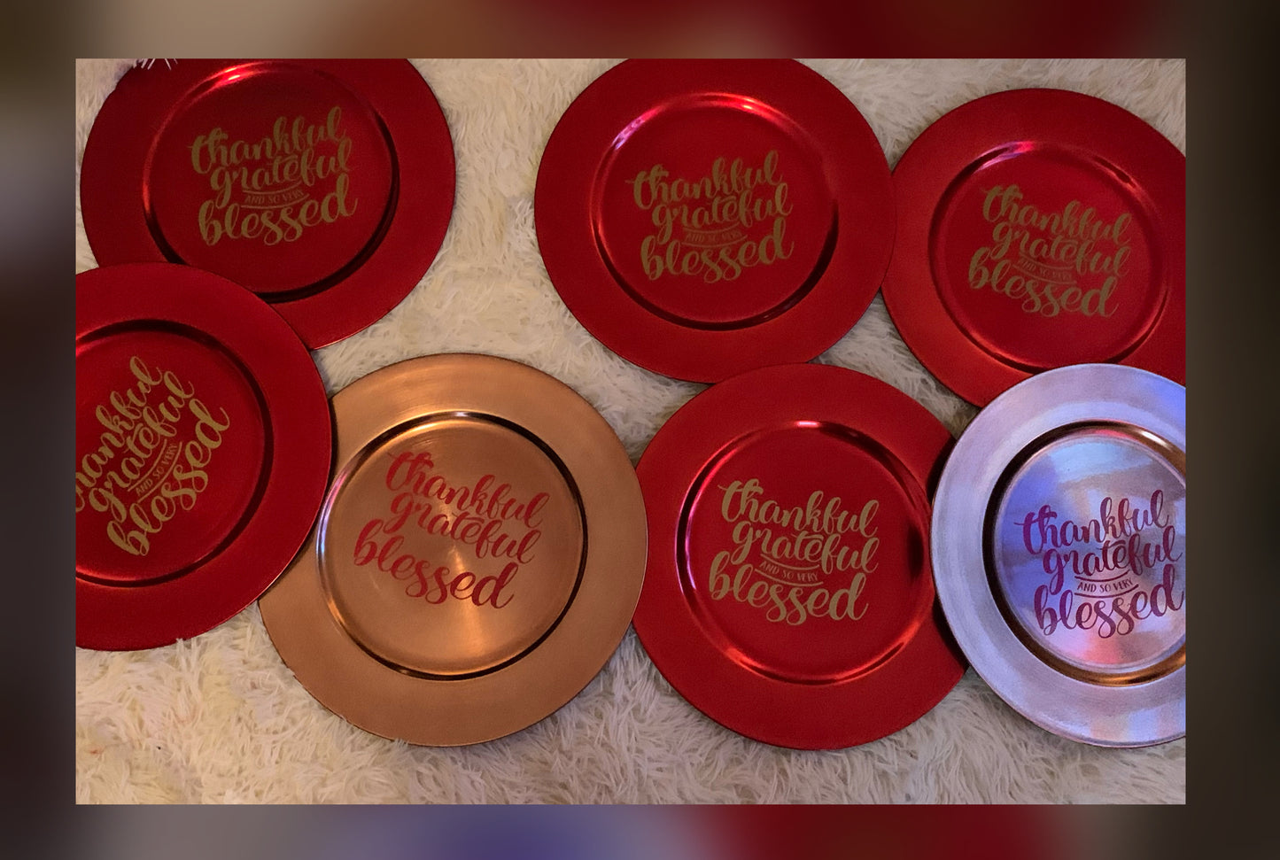 Personalized and Holiday Charger plates